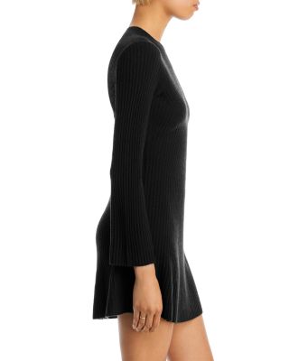 100% Cashmere Contour Ribbed Mini Dress - Exclusive