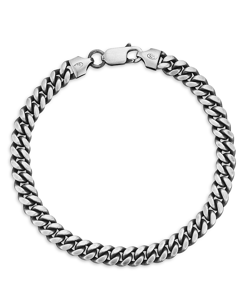 Milanesi And Co Sterling Silver Oxidized Curb Bracelet In Silver