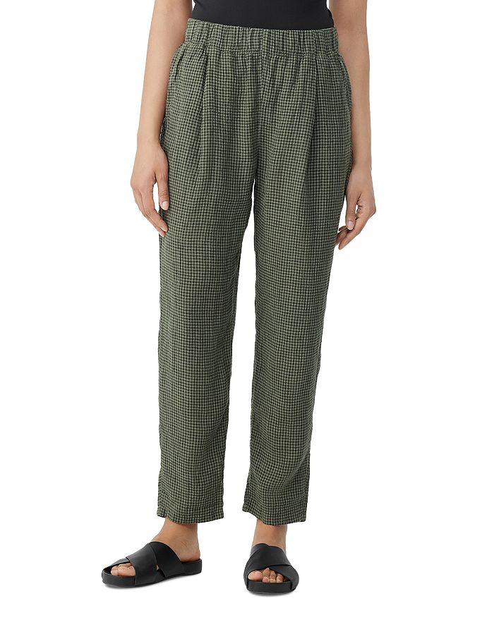 Eileen Fisher Petites Organic Linen Ankle Pants Bloomingdale's