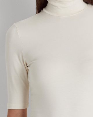 Elbow-Sleeve Turtleneck