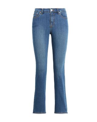 Mid-Rise Straight Jeans in Ocean Blue