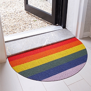 Chilewich Pride Stripe Shag Doormat, 18 X 28 In Rainbow