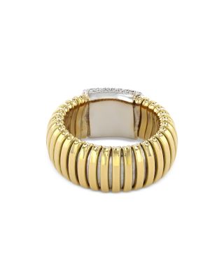 18K White & Yellow Gold Via Mercanti Diamond Pav&eacute; Tubogas Ring