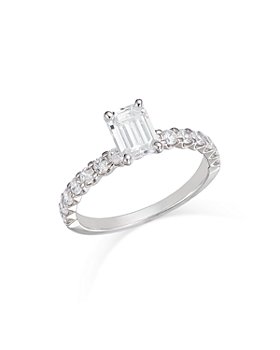 Bloomingdale's - Certified Diamond Diamond Emerald Cut Engagement Ring in 14K White Gold, 1.25 ct. t.w. - 100% Exclusive