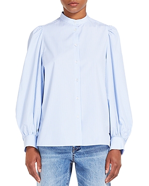 WEEKEND MAX MARA ALPA STRIPE PUFF SLEEVE SHIRT