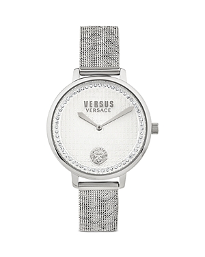 Shop Versus La Villette Crystal Watch, 36mm In Silver