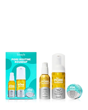 BENEFIT COSMETICS PORE ROUTINE ROUNDUP MINI ESSENTIALS SET ($52 VALUE)