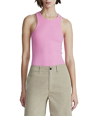 Rag & Bone The Essential Ribbed Tank Top In Pink