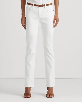 Mid Rise Straight Jeans in White