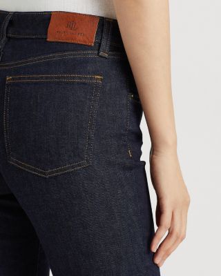 Mid-Rise Straight Jeans in Dark Rinse