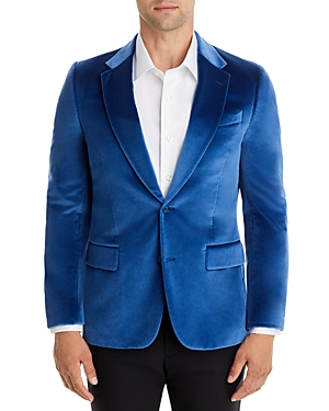 Shop Paul Smith Soho Velvet Extra Slim Fit Jacket In Blue