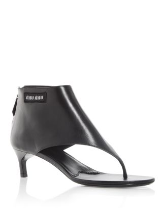 Miu Miu Women's Thong Kitten Heel Booties | Bloomingdale's