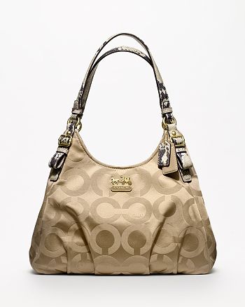 COACH Madison Op Art Sateen Maggie Shoulder Bag | Bloomingdale's