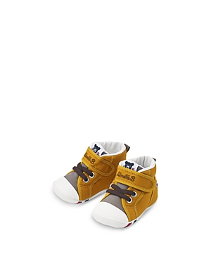Shop Miki House Unisex Double B Sneakers - Toddler In Yellow