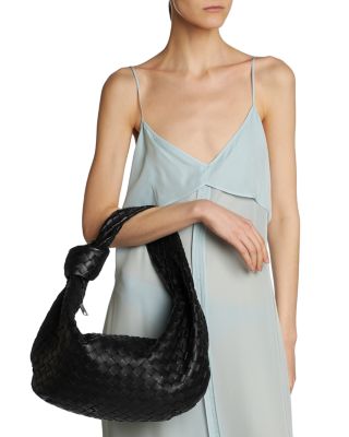 トートバッグ BOTTEGA VENETA Jodie leather handbag with Intrecciato motif Black Jodie knotted intrecciato leather tote | BOTTEGA