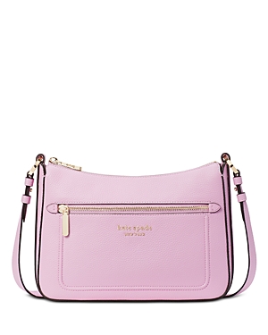 Kate Spade New York Hudson Medium Pebbled Leather Crossbody In Lavender Frost