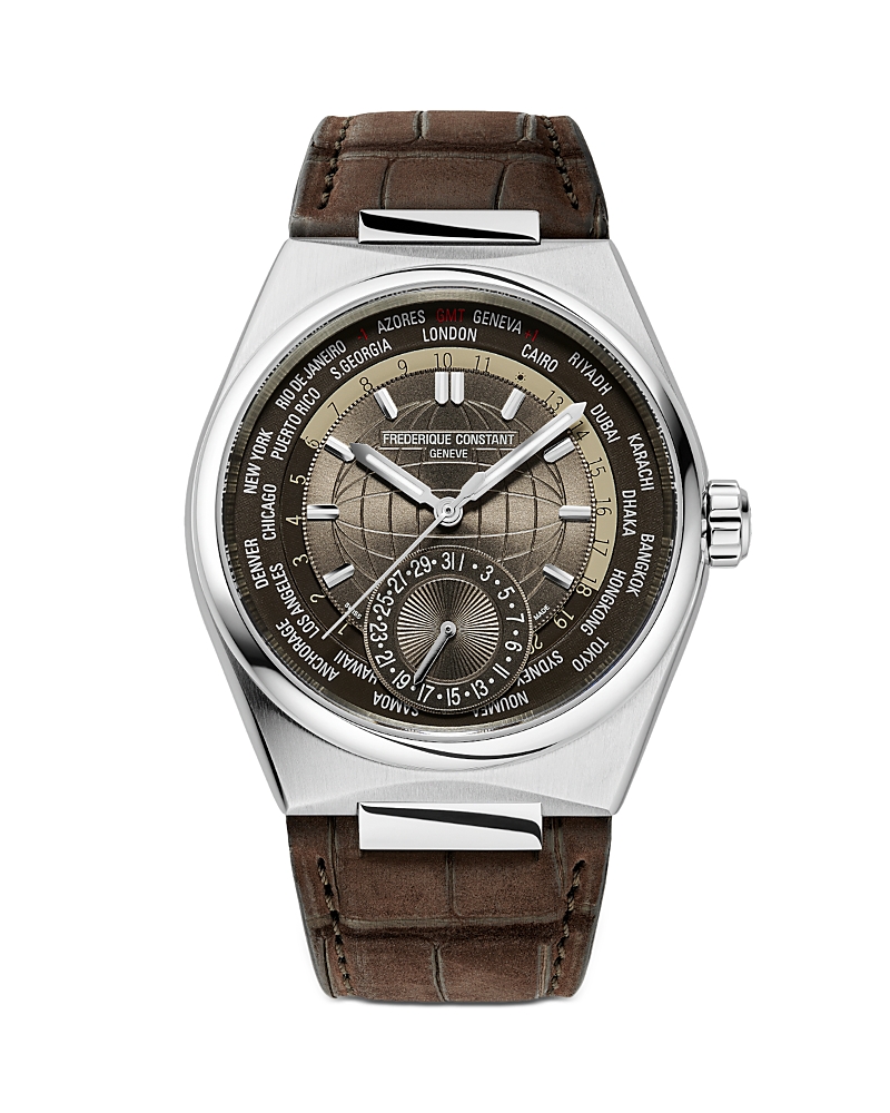 Frederique Constant Highlife Worldtimer Watch, 41mm In Brown