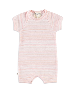 Shop Paigelauren Girls' Loop Terry Multi Striped Whim-zzz Romper - Baby In Multi Pink Stripe