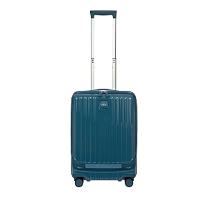 Bric's Positano 21 Carry On Spinner Pocket Suitcase In Sea Green