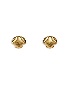 Lele Sadoughi - Coquille Shell Stud Earrings in 14K Gold Plated