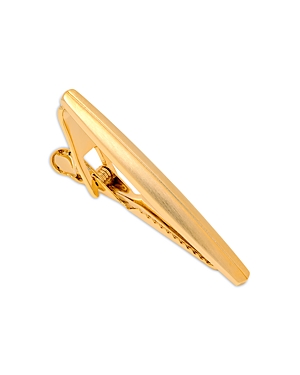 Link Up Two Tone Rhodium Plated Short Tie Bar In Gold