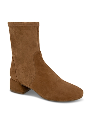 Gentle Souls By Kenneth Cole Emily Zip Bootie In Cognac Suede