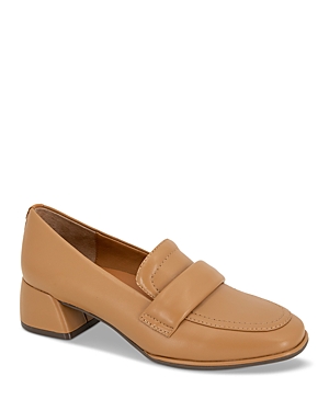 Shop Gentle Souls By Kenneth Cole Women's Easton Slip On Loafer Flats In Camel Leather