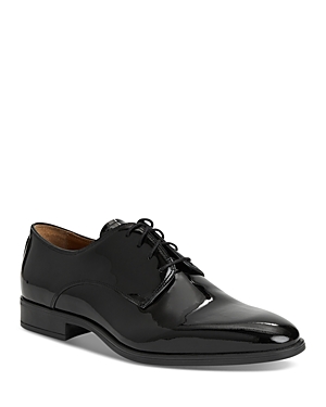 Shop Bruno Magli Men's Malco Lace Up Oxford Dress Shoes In Black Pate