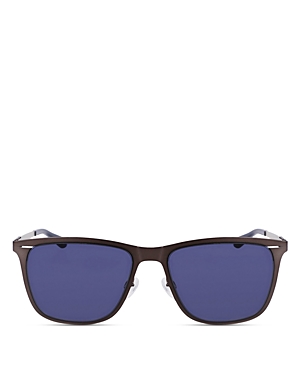 Shinola Arrow Rectangular Sunglasses, 55mm In Gray/blue Solid