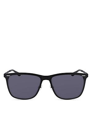 Shop Shinola Arrow Rectangular Sunglasses, 55mm In Black/gray Solid