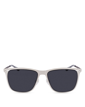 Shop Shinola Arrow Rectangular Sunglasses, 55mm In Silver/gray Solid
