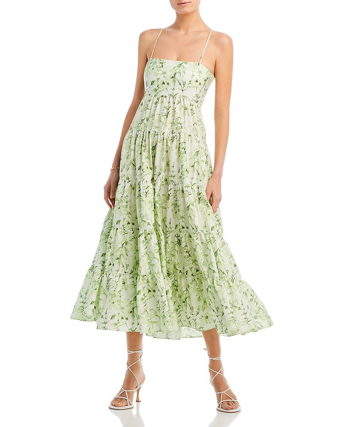 Cinq à Sept Monochromatic Floral Tiered Midi Dress | Bloomingdale's