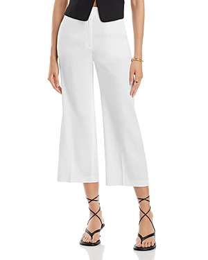 Theory Straight-leg Pull-on Pant In Linen-viscose In Ivory