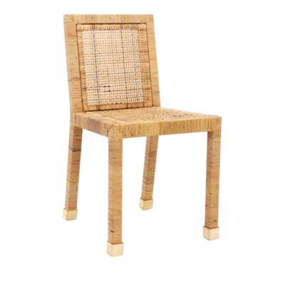  Amara Rattan Performance Fabric Dining Chair in Natural