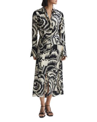 REISS Tilly Printed Midi Shirt Dress | Bloomingdale's Women