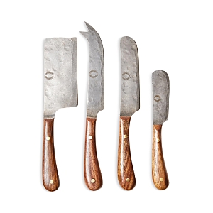 Farmhouse Pottery 4 Pc Forged Cheese Knife Set In Brown