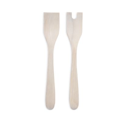 Farmhouse Pottery Ash Wood Salad Servers, Set of 2