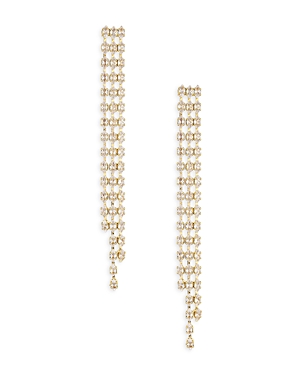 Shop Ettika Crystal Multi Chain Dangle Drop Earrings In Gold