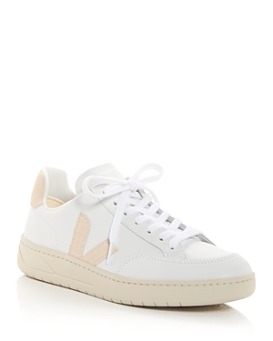 Shop Veja Women's V-12 Low Top Sneakers In Extra White/sable