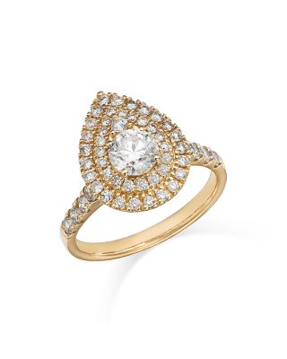 Bloomingdale's Fine Collection Diamond Halo Cluster Ring in 14K Yellow Gold, 1.50 ct. t. w.