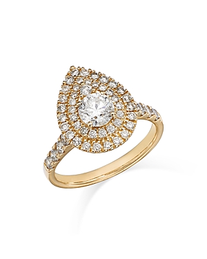 Bloomingdale's Diamond Halo Cluster Ring In 14k Yellow Gold, 1.50 Ct. T.w.