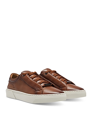 Hugo Boss Men's Gary Lace Up Trainers In Medium Brown