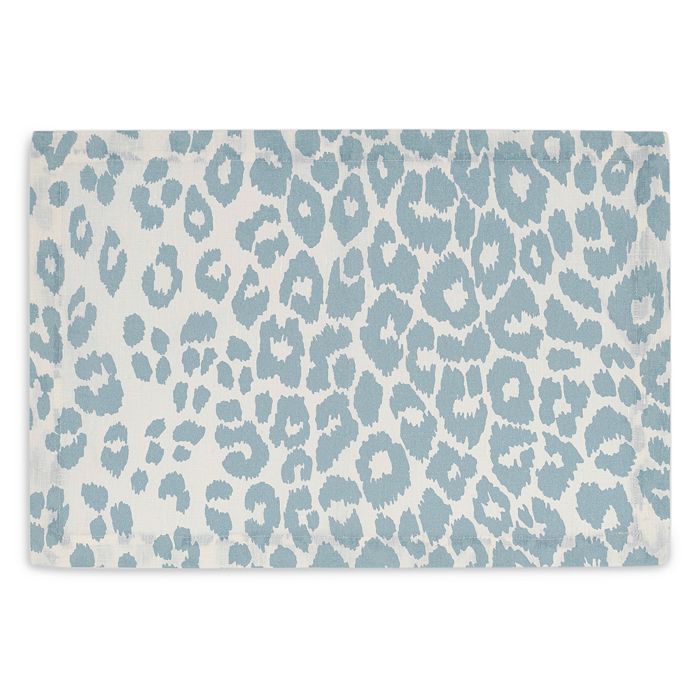 Matouk Iconic Leopard Placemats, Set Of 4 In Sky