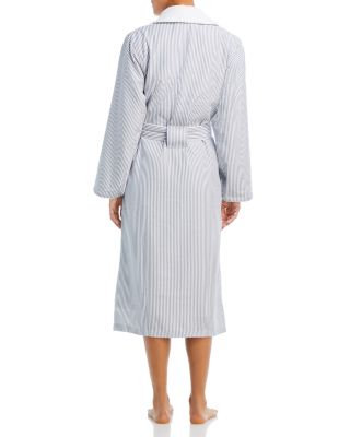 Fleece Lined Seersucker Bathrobe
