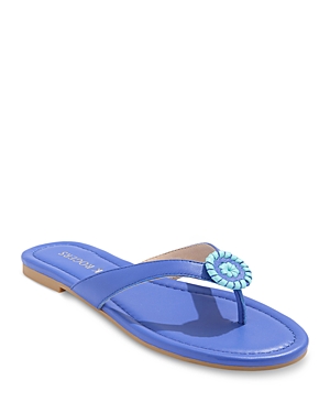 Jack Rogers Women's Roxy Whipstitch Flip Flop Sandals In Dark Powder
