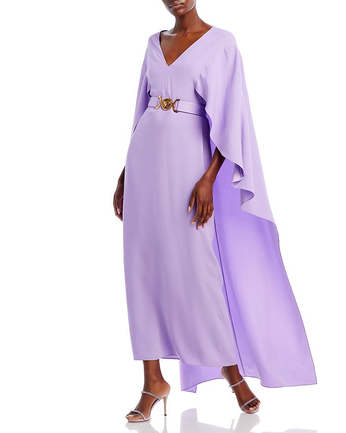 Versace Belted Cape Maxi Dress | Bloomingdale's