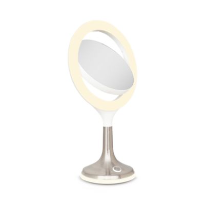 Mood Therapy UV Free LED Ring Light &amp; Vanity Mirror, 8X/1X Magnification