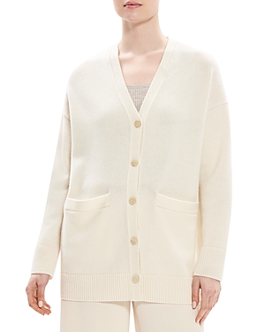 Theory Boxy Elbow Patch Cardigan