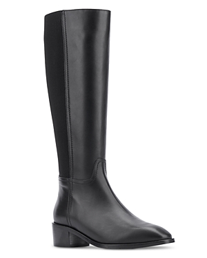 Shop Aquatalia Women's Ricarda Pull On Mid Heel Boots In Black