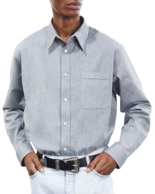 The Kooples Long Sleeve Button Front Oxford Shirt